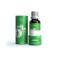 Two green bottles with labels on a white background